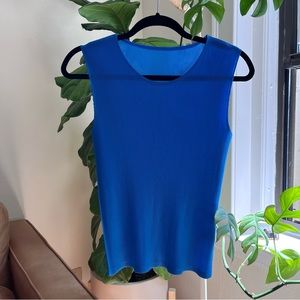 Issey Miyaki Pleats Please Blue Top